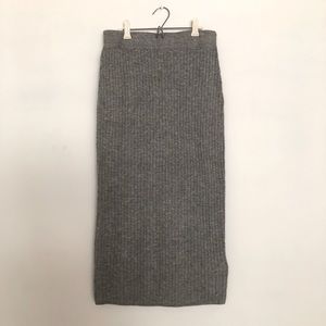 H&M Ribbed Knit Midi Skirt